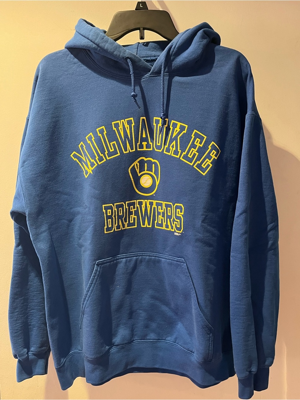 Stitches Blue & Yellow Milwaukee Brewers Hoodie
